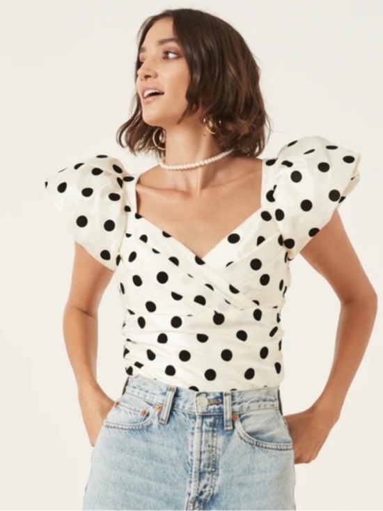 REVOLVE Tops - LPA Emily polka-dot blouse
